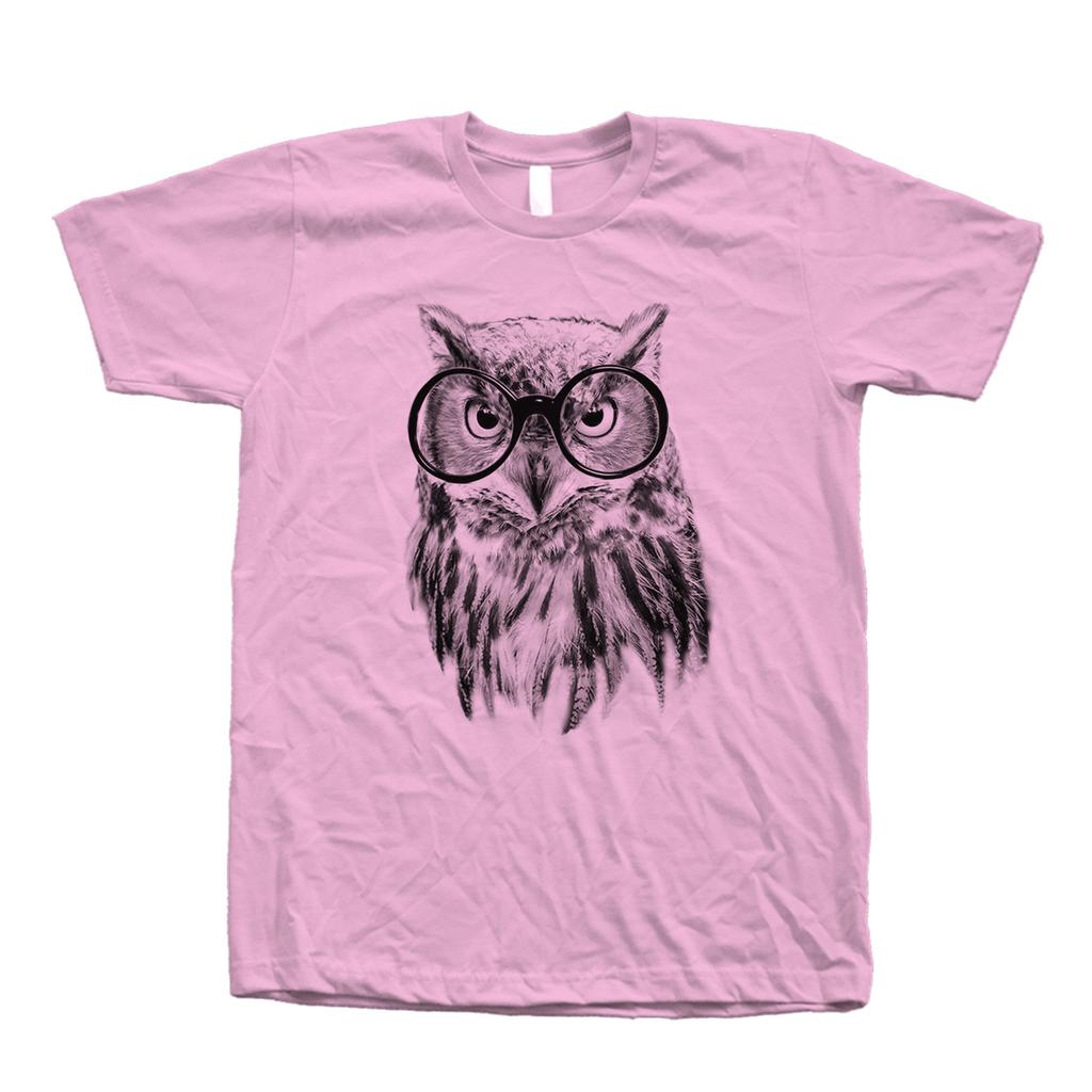Owl with Glasses TShirt Unisexs Clothing Unisexs Crew Neck Nature Animal T Shirt Highquality Summer Streetwear