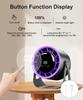 100 Level Bladeless Fan Portable Desk Fans Small Usb Charge Silent Desktop Digital Display High-speed Circulating Cooling Fan