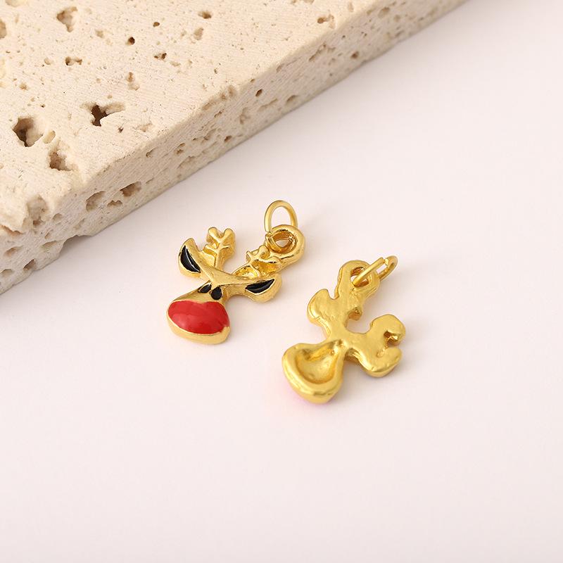 DIY Fashion Cartoon Christmas Ornament - Gold Drip Bull Head Pendant, Personalized Holiday Series