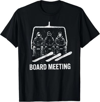 Snowboard Board Meeting Skilift Skifahrer Wintersport T-Shirt