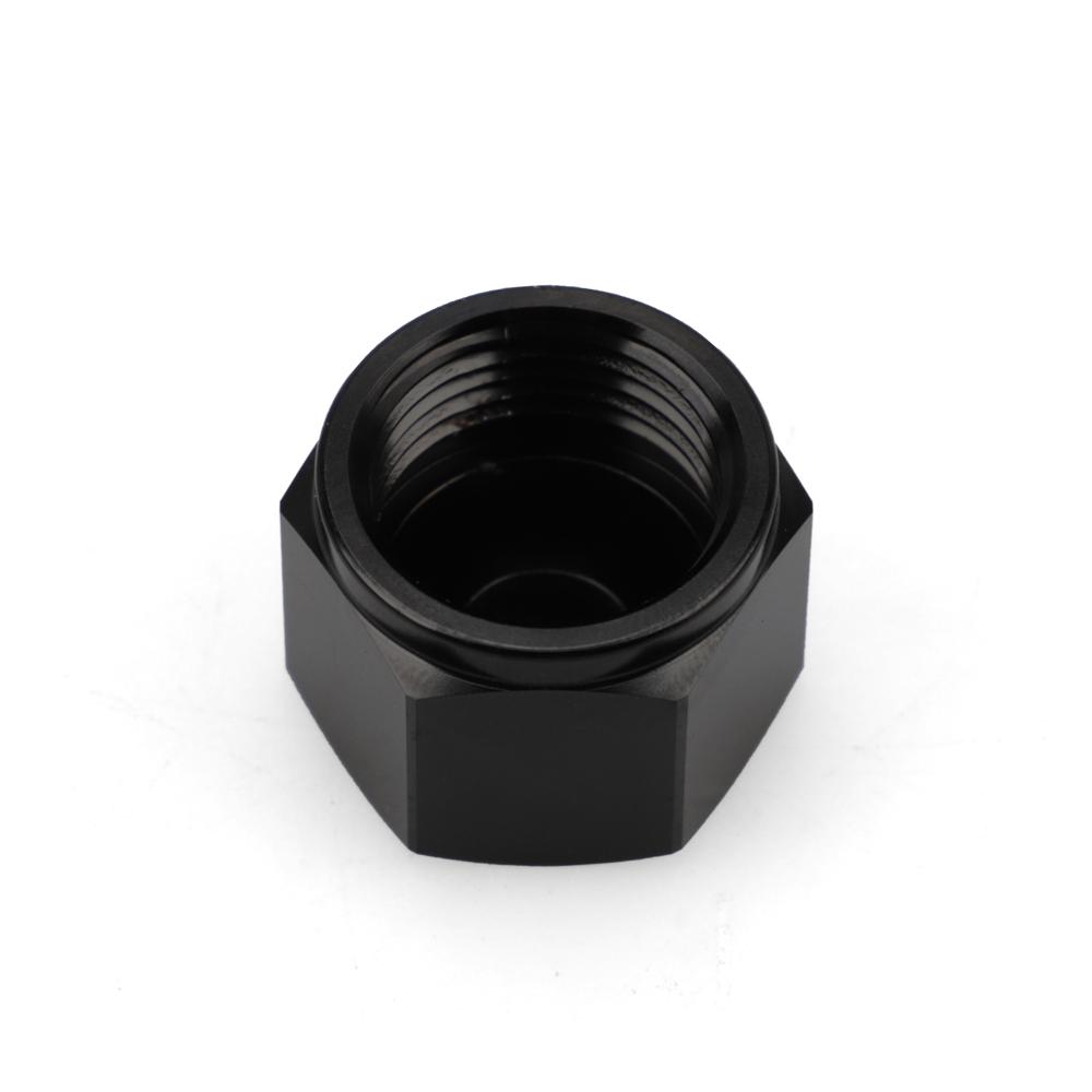 AN6 AN8 AN10 Female Thread Aluminum Pipe External Hex Head Flare fiting TUBE NUT  End Cap Plug Fitting Coupler Connector Adapter