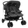 VidaXL Double Stroller Foldable Travel Pram Travel Stroller for Toddler Outdoor Protection Against 10342