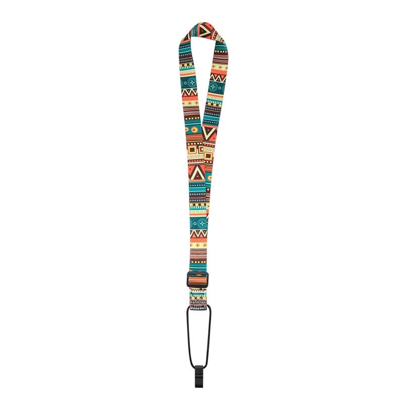 Ethnic Style Ukulele Strap Durable Adjustable Clip-on Hawaii Guitar Belt Sling Instrument Guitar Accessories