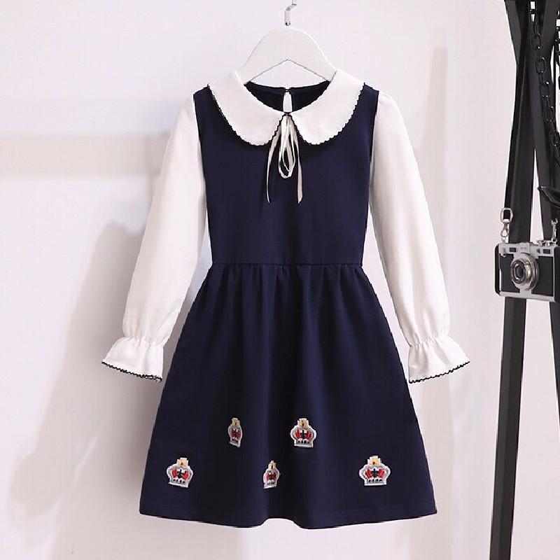 Girls’ Trendy Two-Piece-Look Princess Dress for Spring/Summer