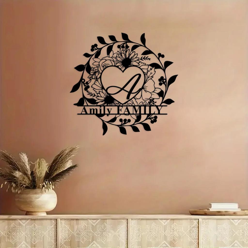 Metal Family Name Sign, Personalized Wall Art, Housewarming Gift, Wedding Decor, Metal Monogram