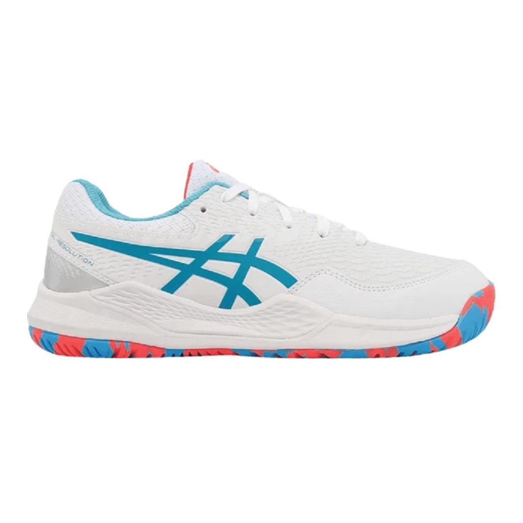 Asics Gel Resolution 9 GS Aquarium Kinder-Sneaker Weiß 1044A071-100