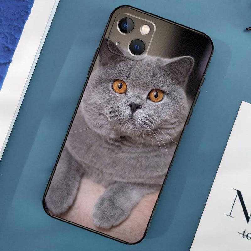 

Чехол с изображением британской короткошерстной кошки для iPhone 15 14 13 12 11 Pro Max XS X XR SE 2020 2022 7 8 Plus 12 13 Mini Cover Shell iPhone 11 Pro
