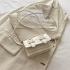 Chic Mini Crossbody Bag for Women - Versatile Solid Color Shoulder Bag with Adjustable Strap, Square Flap & Buckle Closure,