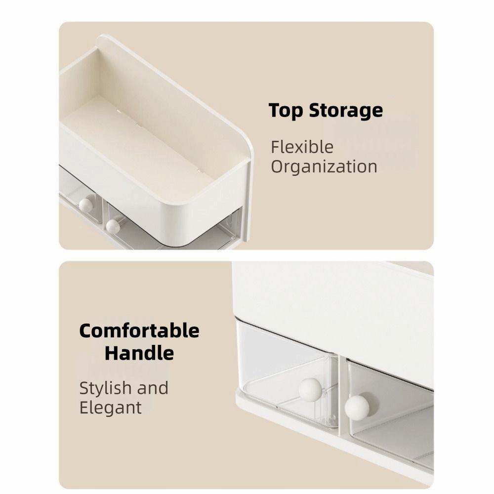 Plastic Bathroom Storage Rack Space Saving Condiment Storage Box Desktop Storage Box for Kitchen