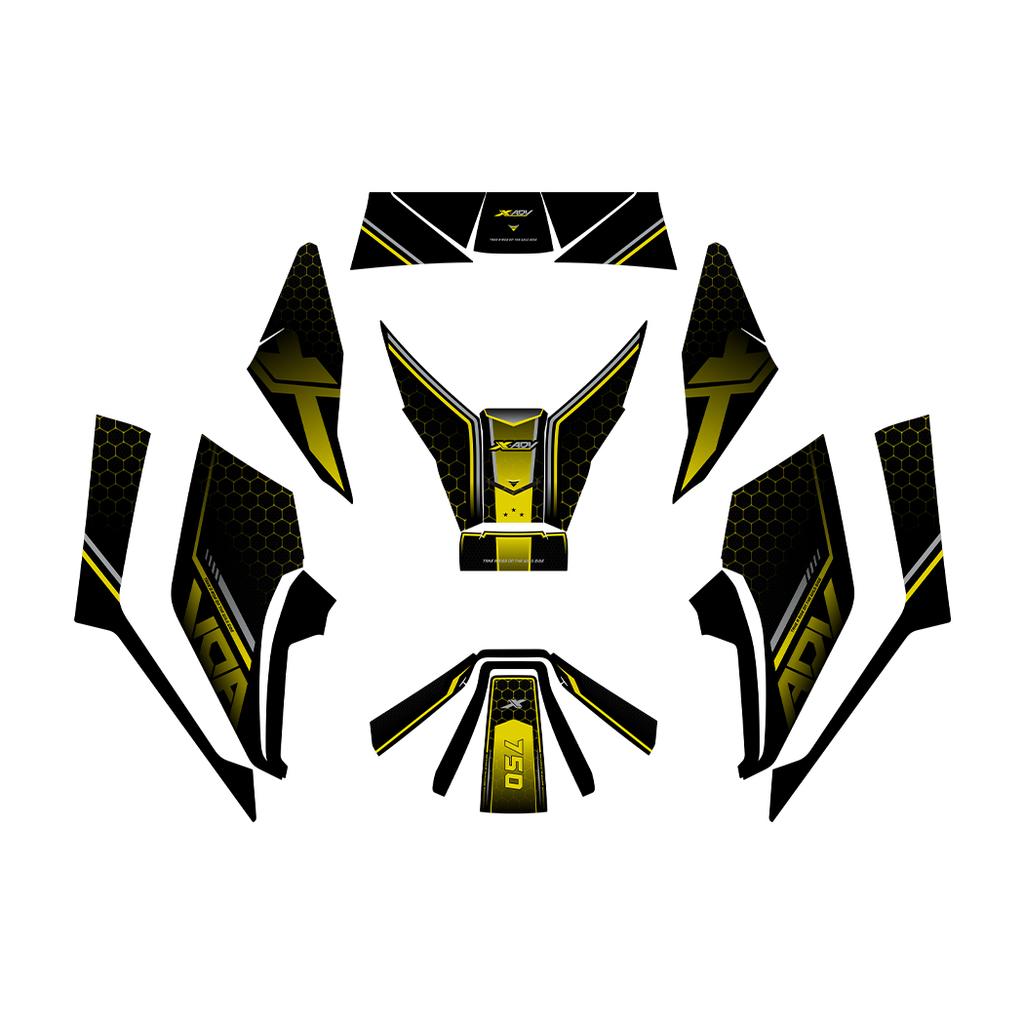 For HONDA X ADV750 2025 Fuel Tank Protection Stickers Kits Of Motorcycle Accessories Gas Fuel Pad Decoration Refit Decals