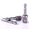Chrome Vanadium Steel Socket Adapter Hex Shank to 1/4" 3/8" 1/2" Extension Drill Bit Bar Hex Bit Set Power Drill Socket Adapter