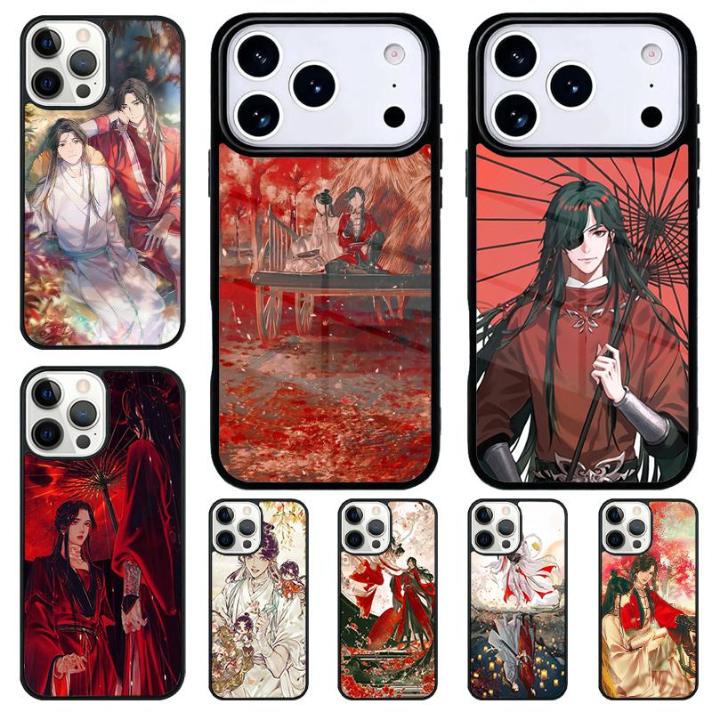 Anime Tian Guan Ci Fu Phone Case for iPhone 17 Air 16 15 11 12 14 13 Pro Max Shockproof Cover