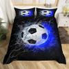 Copripiumino Campo da Calcio King Queen Coperta Calcio Copri Piumone Calcio Sportivo Set Biancheria da Letto Microfibra Copri Trapunta Tema Sportivo