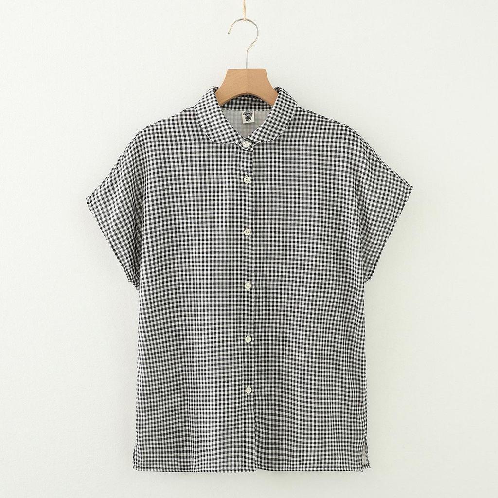 Japanese Minimalist Yuanbao Collar Double Layer Cotton Gauze Sleeveless Women's Shirt