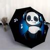 1 Stück Panda Beats Auto Auf/Zu, Ganzjahres-Tragbarer Faltregenschirm für Damen & Herren, Reisen, Alltag, Formelle Anlässe - Kompakter Luxus-Sonnenschirm, Outdoor