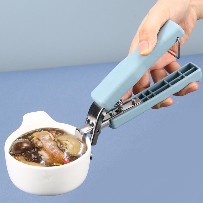 Ergonomic Stainless Steels Bowl Gripper With Secure Tongs For Cooking And Serving Anti-scalding Clip For Lifting Pot