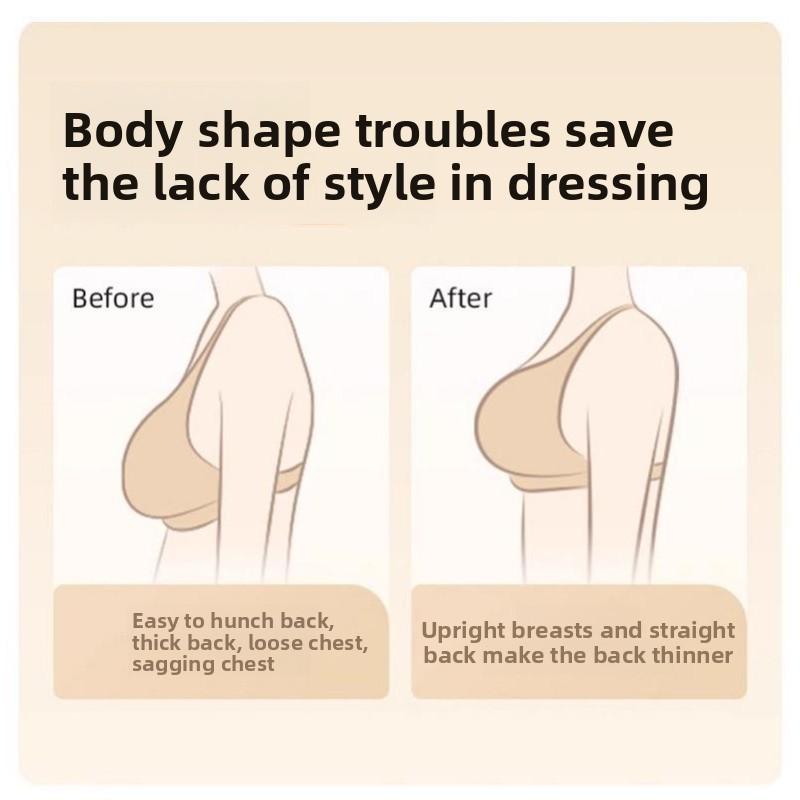 Invisible Posture-correcting Underwear with Front Clasps for Pulling and Gathering To Correct Hunchback. Breathable and Shaping Beauty Back Bra.
