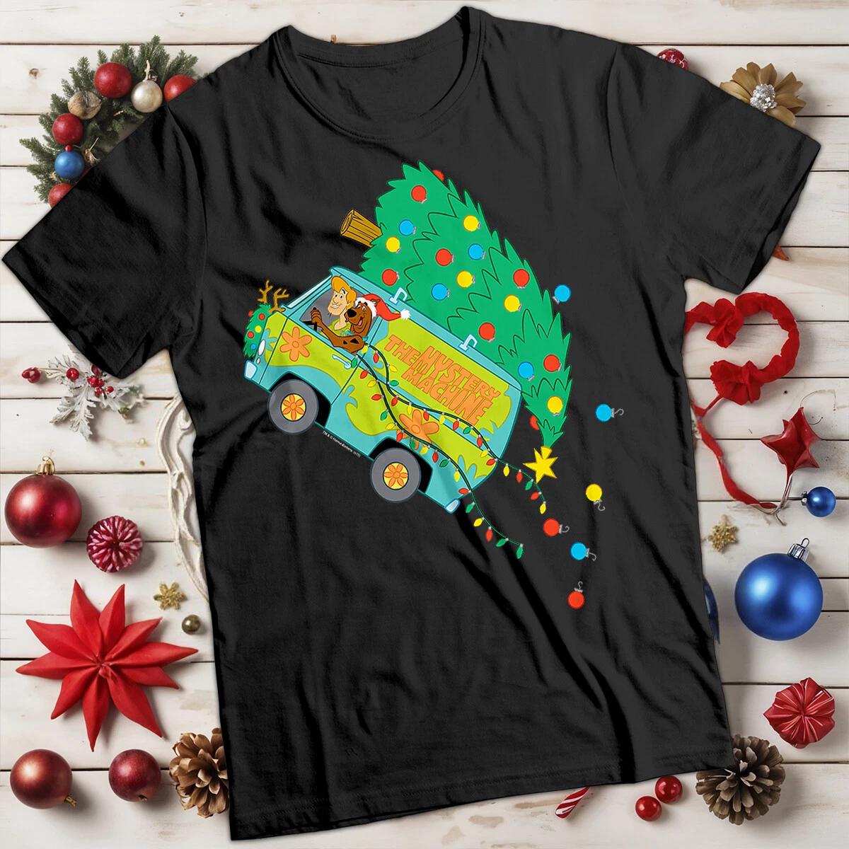 Ugly Mens and Womens Scooby Doo Mystery Machine Christmas T-Shirt Tee #MC S