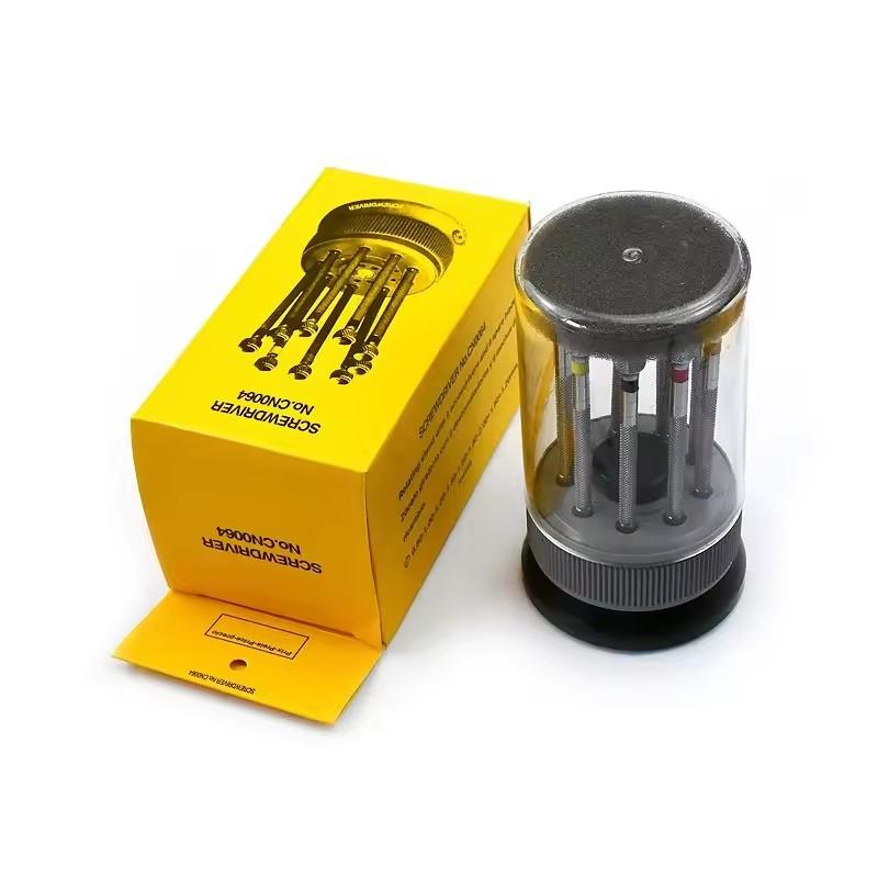 

Набор из 9 прецизионных отверток из нержавеющей стали, набор инструментов для ремонта часов для часовщика, часы, очки, ассортимент плоских отверток, шлицевой инструмент