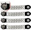 Motorcycle Vest Extenders For Men & Women - 4 PCS Leather Vest Extensions For Biker - Durable Double Chrome Cha