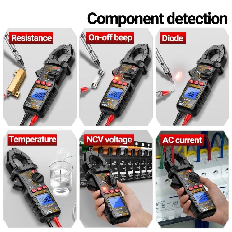 Multifunction Digital Clamp Multimeter Laboratory Research Instrument ABS for Diverse Electrical Parameters Detection