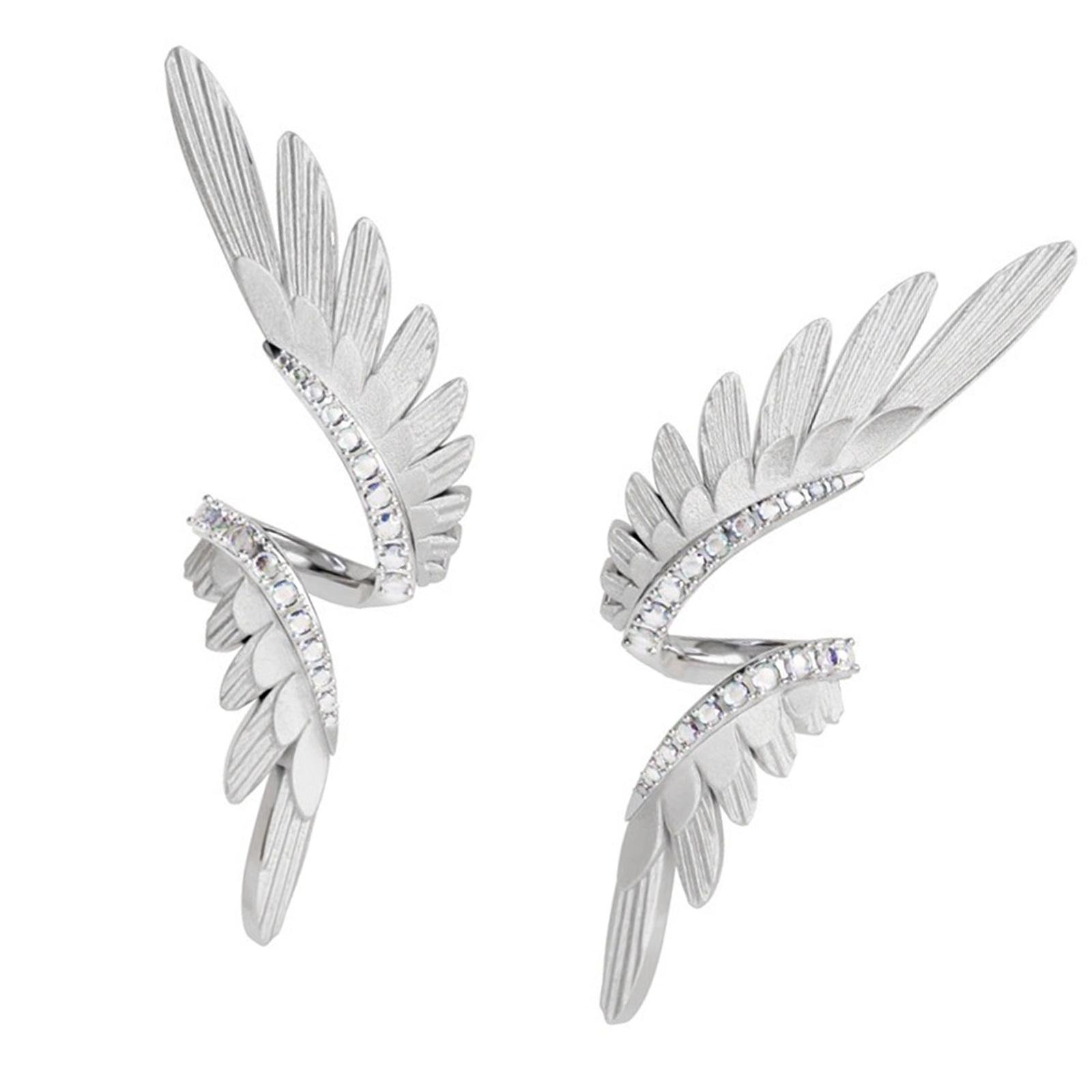 

Стильные серьги-крылья для женщин, уникальные асимметричные серьги, свадебные серьги, серьги-подвески, подарок для женщины, девушки