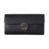 Logo Flap Leather Wallet Women Wallet Black 615524-CAO0G-1000