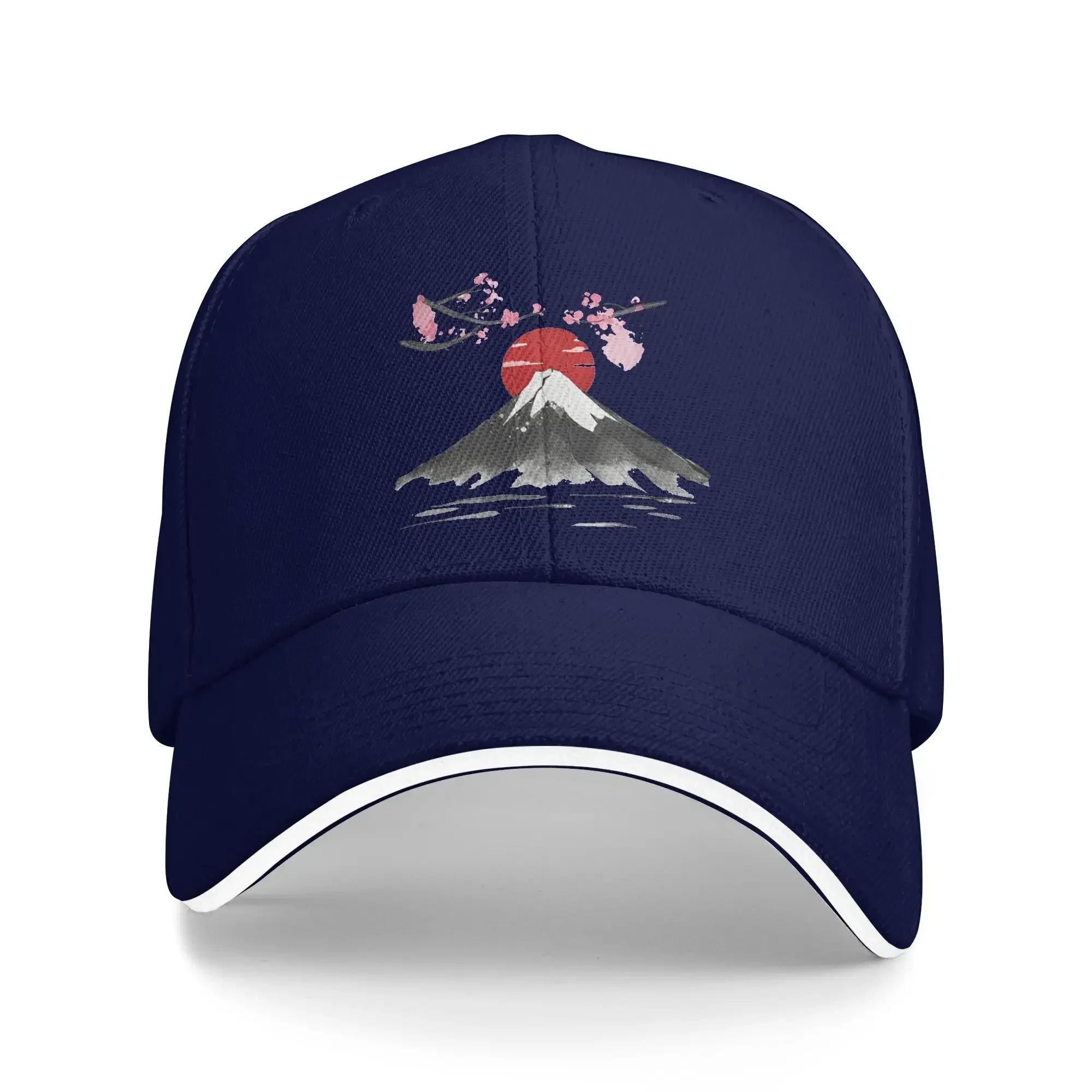 

Mount Fuji Japan Sakura Casual Baseball Cap Summer Trucker Hat Sunscreen Kpop Rock Hip Hop Hats Unisex Unisex Fashion Caps One Size