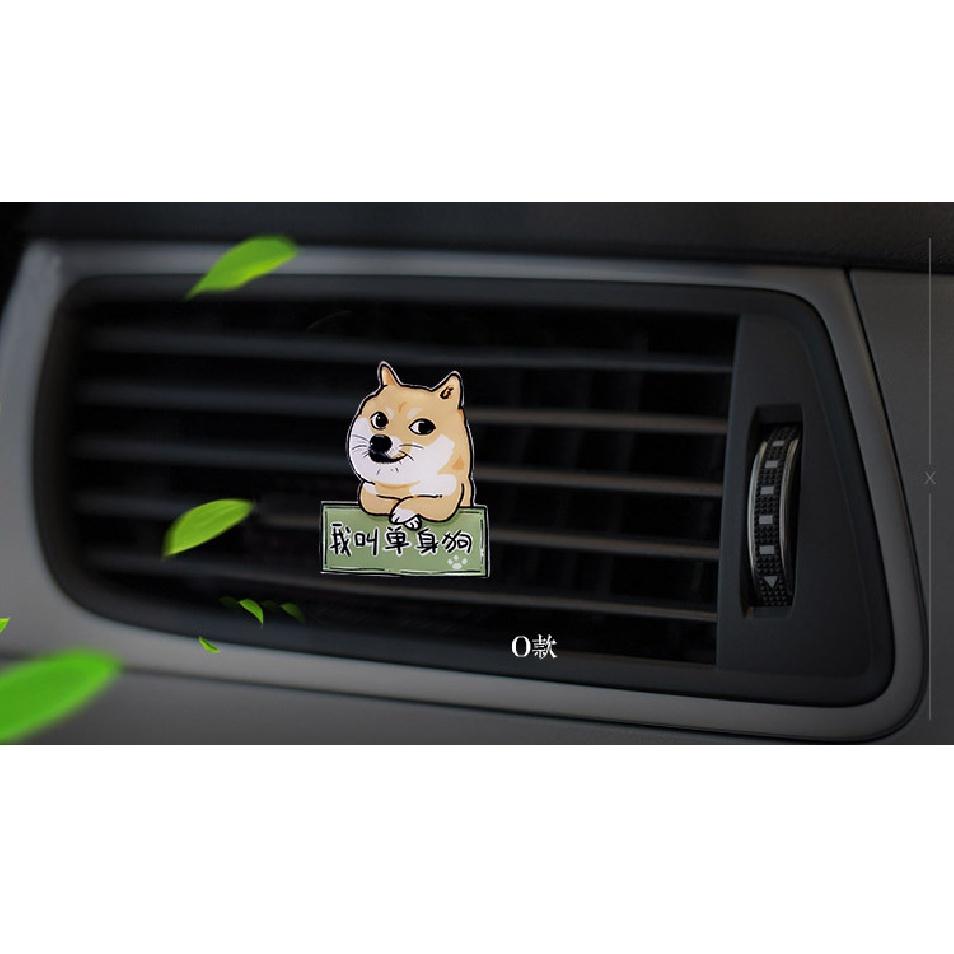 Bonito cão estilo acrílico purificador de ar condicionado saída de ventilação decoração perfume clipe fragrância interior do carro cheiro