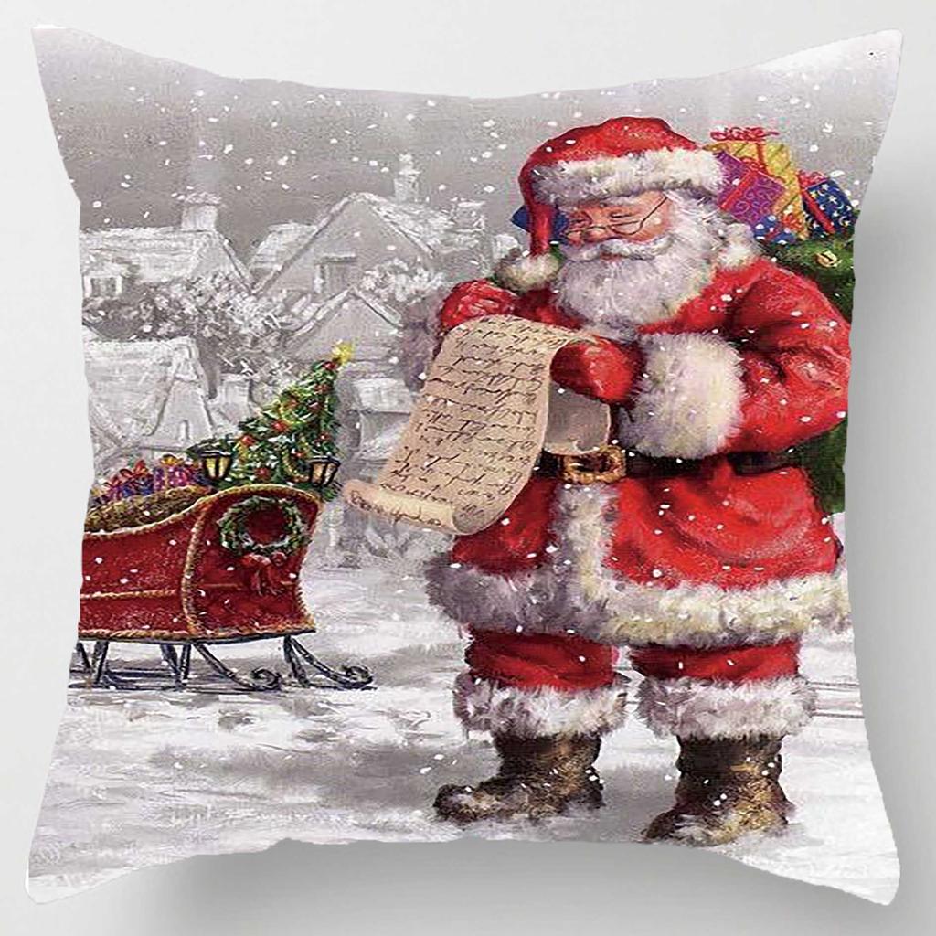 Christmas cushion set 45* 45cm pillowcase Christmas ornaments suitable for home Navidad Noel Christmas gifts Christmas ornaments