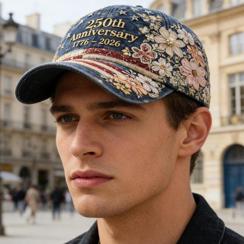 Breathable Cotton Cap For Outdoor Activities 250th Anniversary Of American Independence Lightweight Design