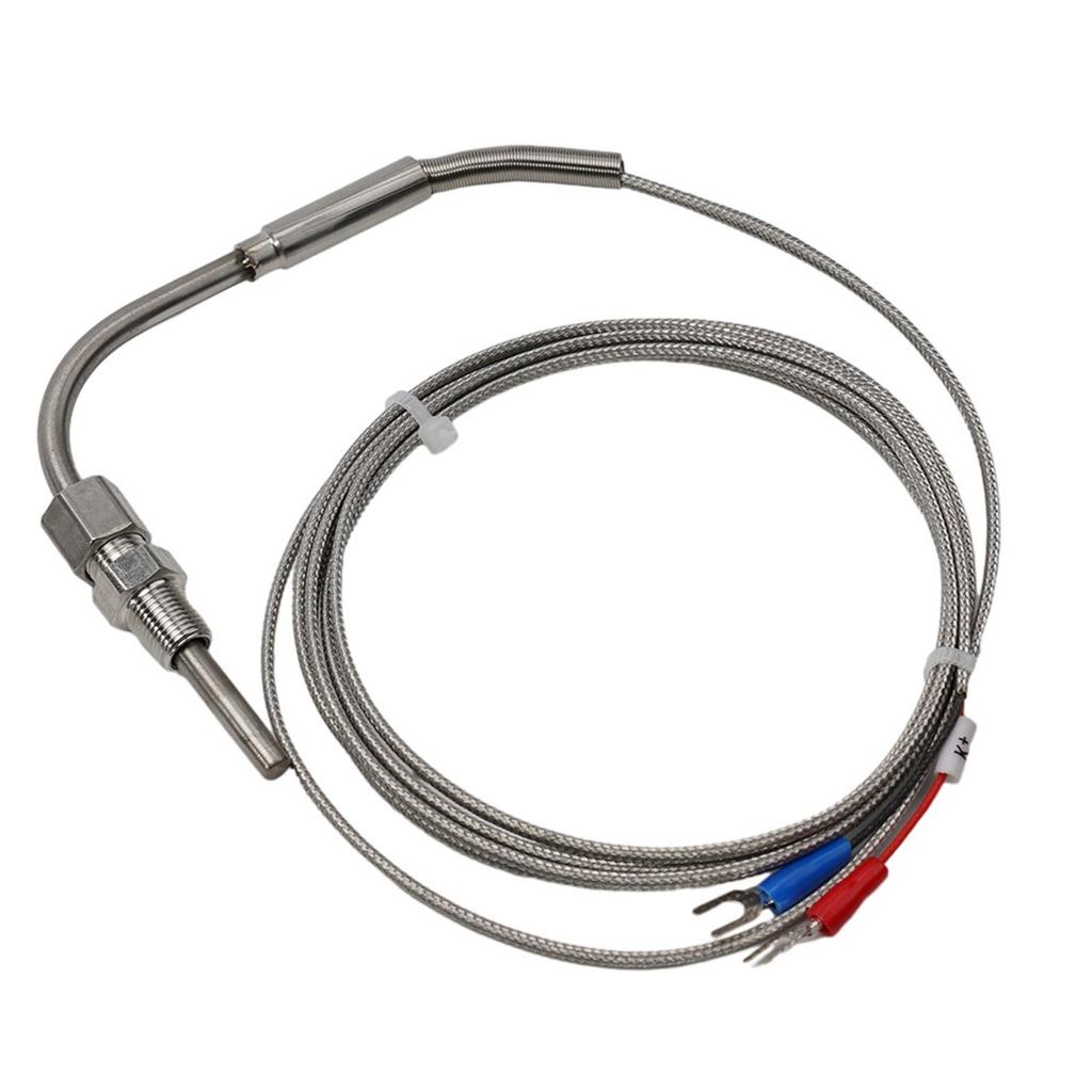Type K Thermocouple 1/8 NPT K Type Thermocouple Exhaust Probe Temperature Sensor Glass Fiber Insulation Stainless Steel
