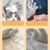 Silicone Fabric Cat Massager Grooming Glove Dog Shedding Hair Brush Pet Bath Cleaning Supplies Comb Double Sided Gloves Pet Application Hair Remover