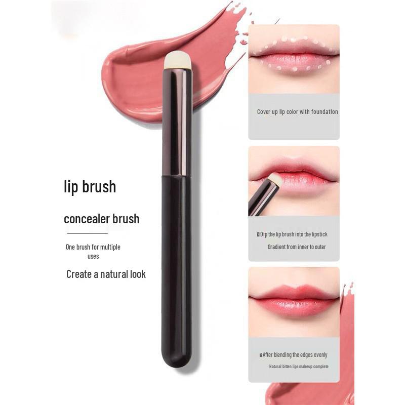 

Korean Lip Brush: Happyrim Blogger-Recommended Mini Round Head for Professional Blending and Concealer
