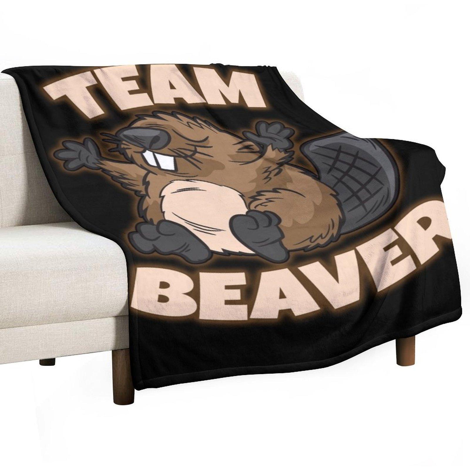 

Team Beaver Throw Blanket Kid S Plaid Luxury Brand Multi-Purpose Blankets 30x40in