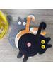 1Pc Peeking Cat Crochet Coasters-Cat Gifts for Cat Lovers-Cat Coaster Insulation Coaster Coffee and Tea Coaster Desktop