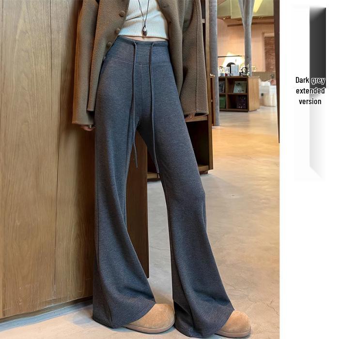 

2026 Spring Maternity Flared Pants: Stretch, Drawstring Adjustable, Slimming Wide-Leg Design without Support Band. M