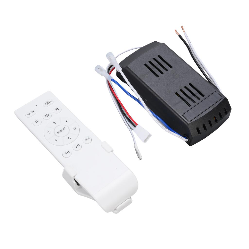 Universal Ceiling Fan Remote Control Kit DC 6 Speeds Ceiling Fan Light Controller Receiver with Timer for Replacement