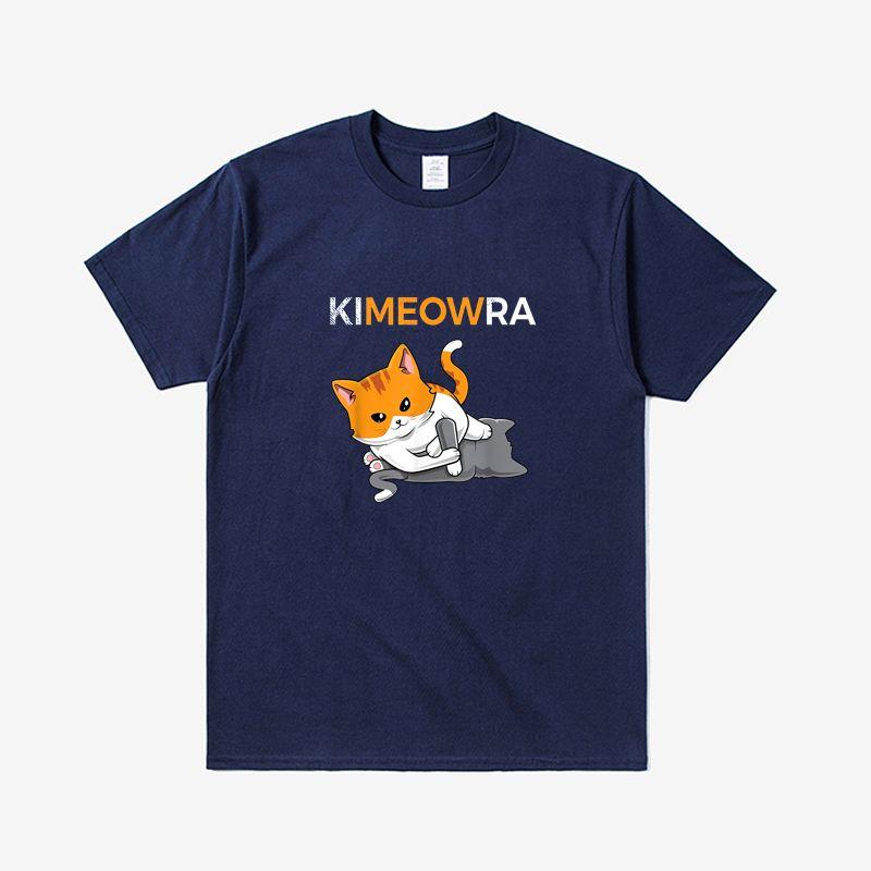 Kimura Jiu-Jitsu Cute Kawaii Cat, Fun Brazilian Jiu-Jitsu T-shirt Hip-hop Short-sleeved Clothing Suitable for Both Men and Women
