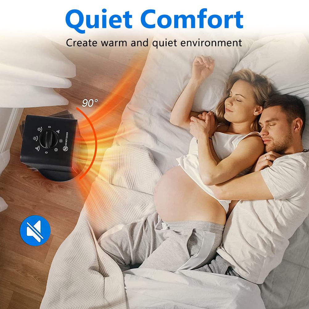 Electric Fan Heater 600W/1200W PTC Ceramic Heating Warmer Fan Quiet Space Heater Overheating