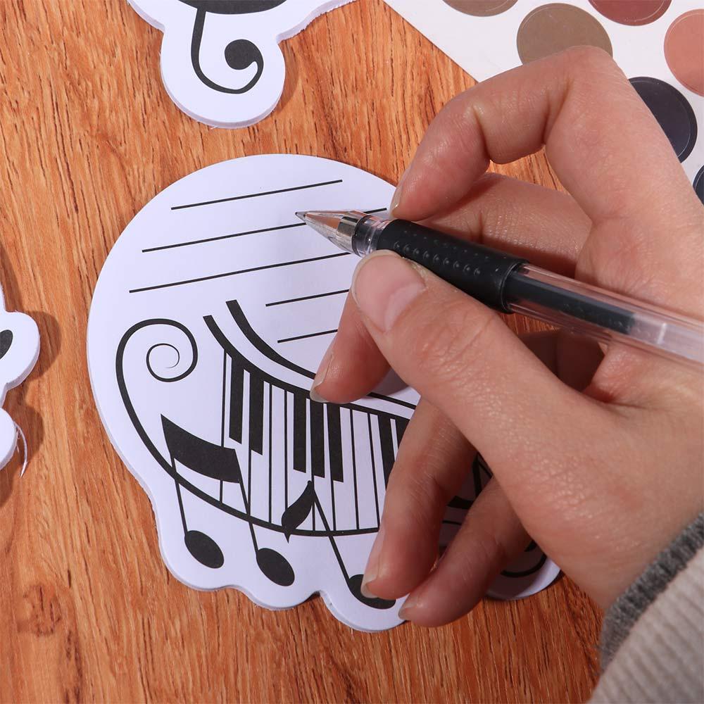 10Pcs/Set Various Music Shapes Music-themed Notepads Self-adhesive Writing Memo Pad  Notebooks