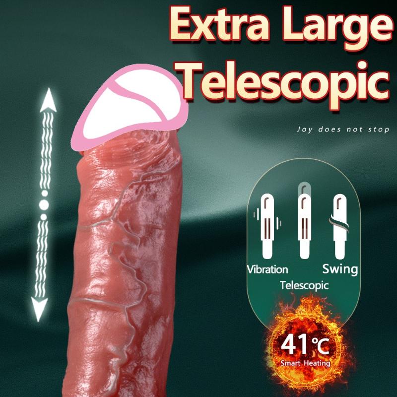2026 Huge Big Soft Vibrator Heating Realistic Dildo for Woman Men Wireless Telescopic Big Dick Masturbator Penis G Spot Clitoris Stimulator Sex Toys