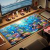 Underwater Artbig Fish Art Color Mouse Pad Large Gaming Table Cushion Non-slip Laptop Tablet Big Mousepad XXL Mat Mini PC Playmat With Lock Edge