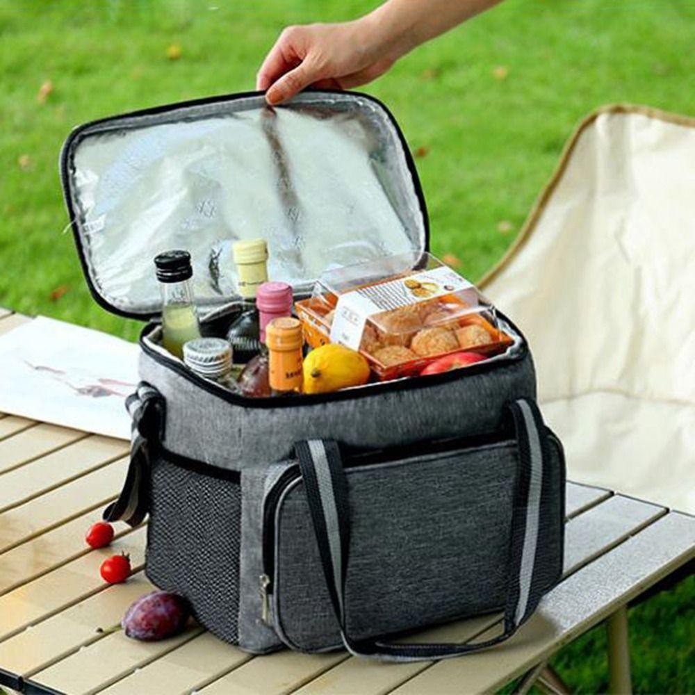 Handheld Thermal Lunch Bag 15L Cooler Lunch Box Durable Insulated Cooler Bag  Picnics