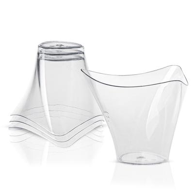 20 ks 100 ml jednorázové plastové dezertní kelímky Narozeninová průhledná párty zmrzlina Domácí vánoční kelímek na pěnu Twisted Triangle