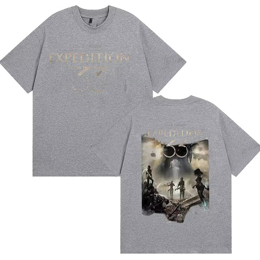 Sommerspiele Esquie Clair Obscure Expedition 33 Muster T-Shirt für Herren Y2K Mode Luxuriös Bequem Qualität Übergroßes T-Shirt
