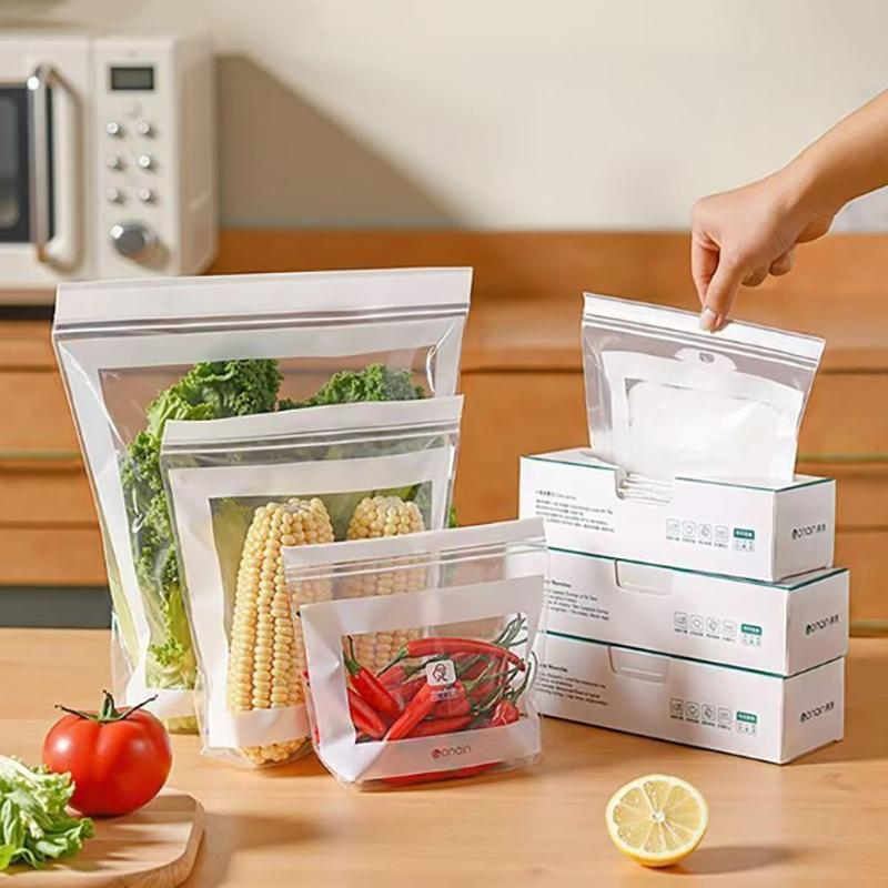 Fruits Vegetables Fresh-Keep Bags Reusable Refrigerator Storage Bags Thickened Leakproof Containers Kitchen Sealed Packaging Bag