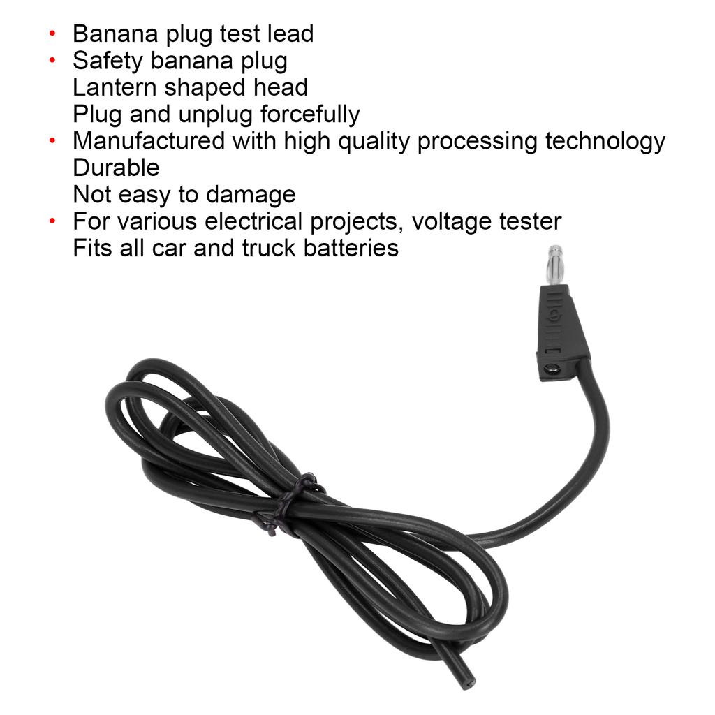 Banana Plug Test Brass PE Electrical Test Cable Wire for Voltage Tester Truck Batteries 4mm