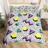 Retro 80s Style Bedding Set Twin King Size Abstract Geometric Pattern Duvet Cover Set Microfiber Circle And Triangle Quilt Cover