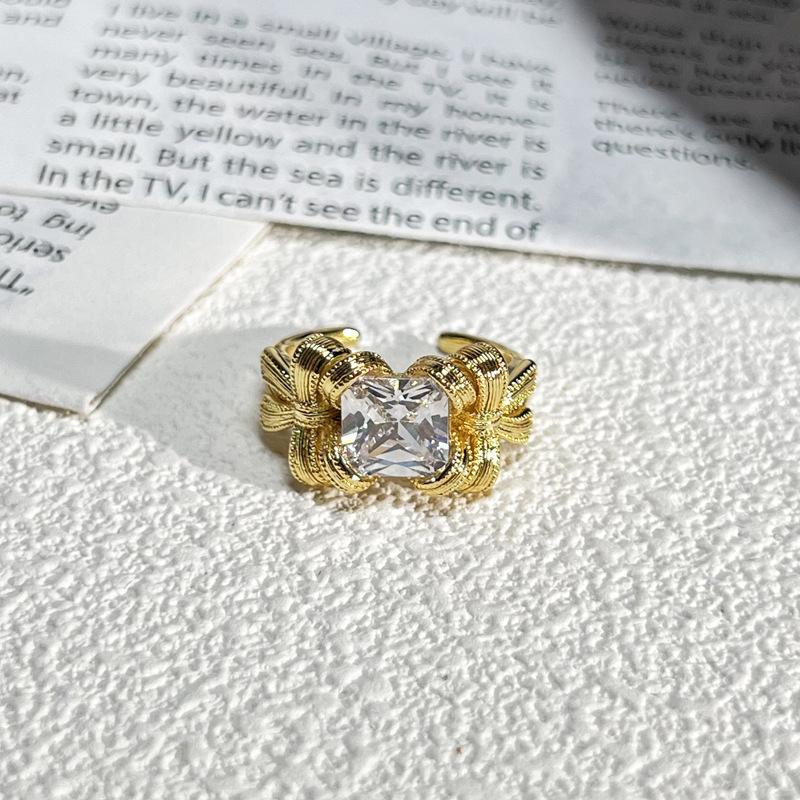 2026 Court Style Retro Heavy Industry Geometric Irregular Brushed Open Ring Women Ins Light Luxury Fashion Exquisite Index Finger Ring